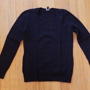 XS Talbots Petite Black Knit Sweater Top